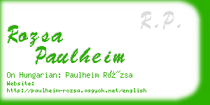 rozsa paulheim business card